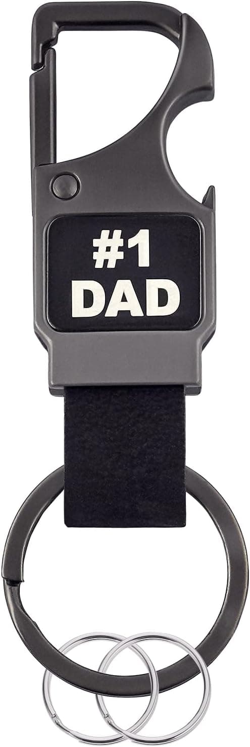 Stocking Stuffers for Dad, Keychain with Bottle Opener - Gifts for Dad from Daughter Son, Christmas Gift, Father's Day Birthday Present for Husband, Engraved Dads Gift Idea