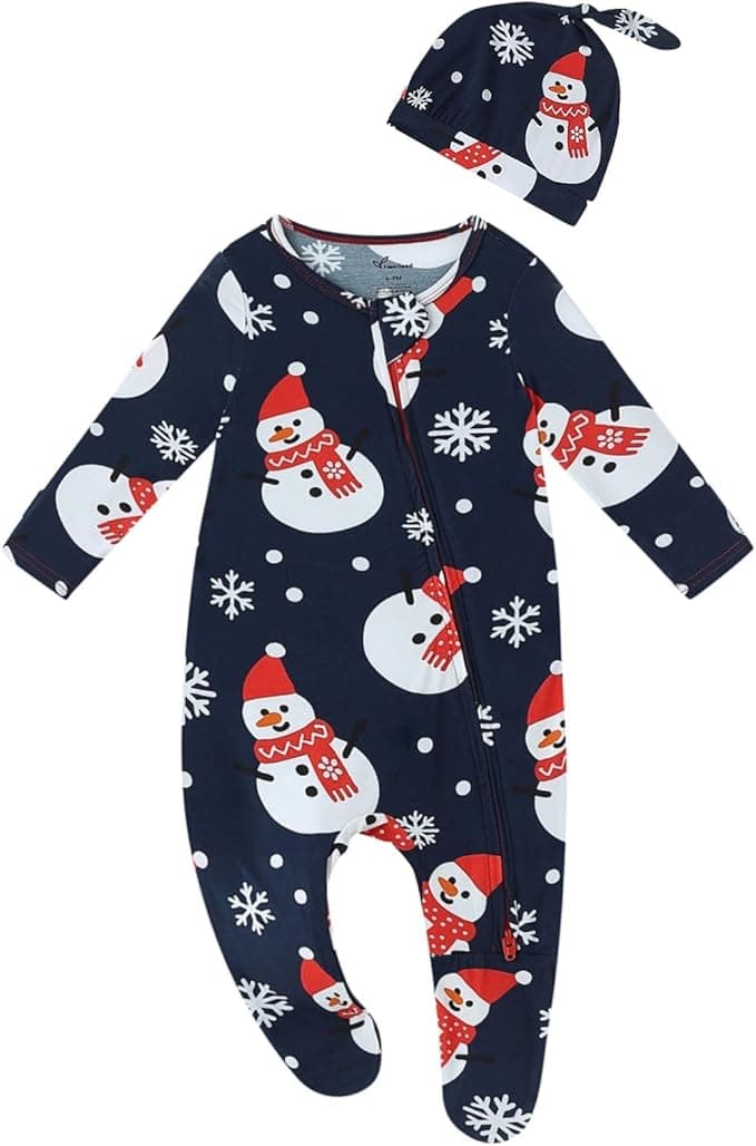 Baby One-Piece Footies Long Sleeve Rompers 2-Way Zipper, Viscose from Bamboo Baby Bodysuit Clothes for Boys Girls