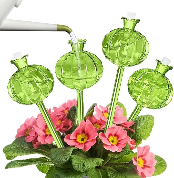 4 Pack Plant Watering Globes,Self Watering Planter Insert Plant Watering Devices for Indoor Plants,Easy Plants Live Houseplants Self Watering Plant Accessories IndoorIdeas for Plant Lovers(Green)