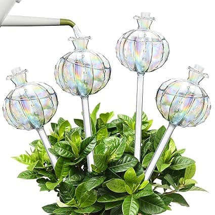 4 Pack Plant Watering Globes,Self Watering Planter Insert Plant Watering Devices for Indoor Plants,Easy Plants Live Houseplants Self Watering Plant Accessories Indoor Ideas for Plant Lovers(White)